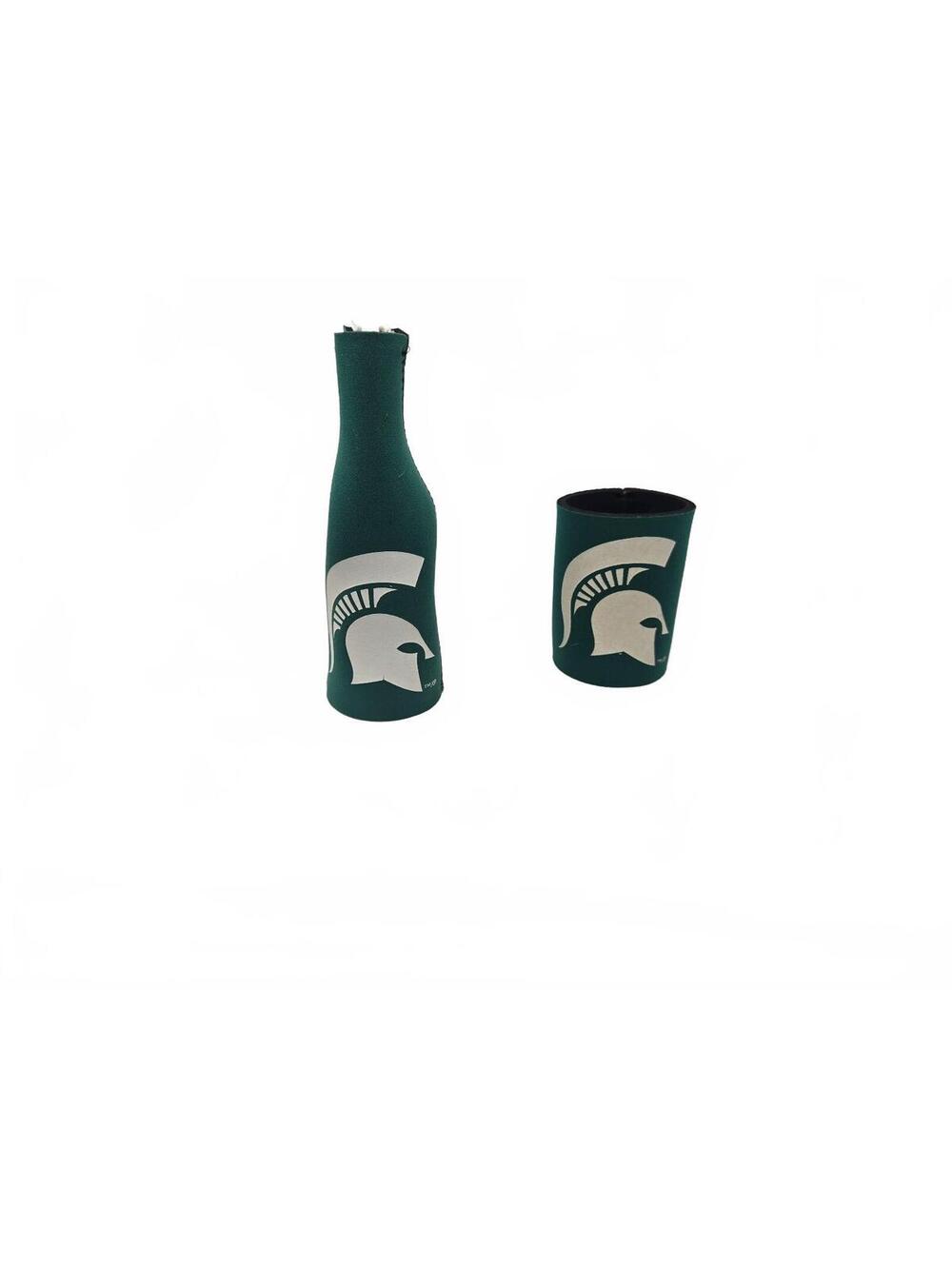 Michigan State Spartans bottle and can koozies